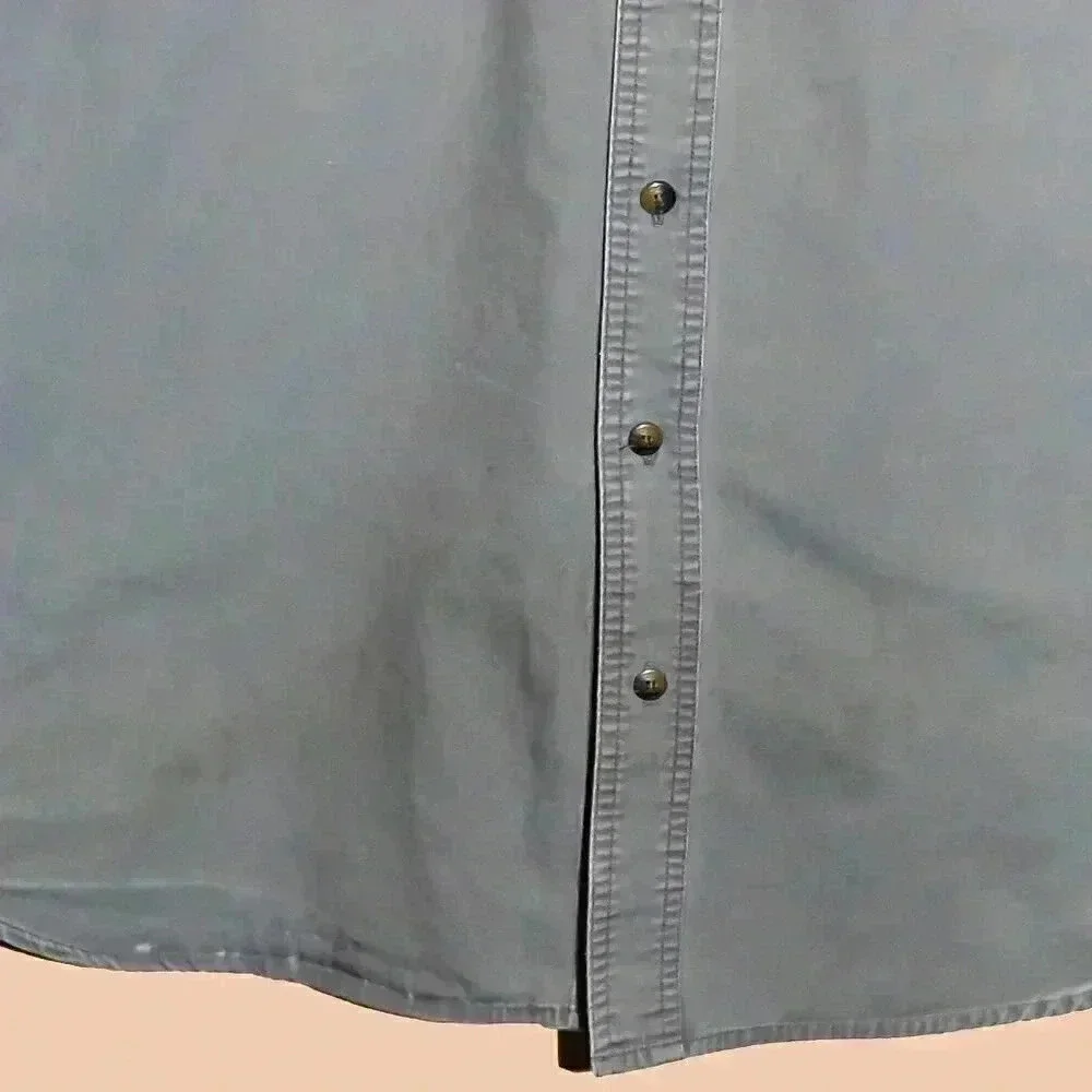 C.E. Schmidt Workwear‎ Gray Short Sleeve Collared Shirt Size XL Button Down Top